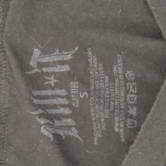 Kill It Sugar Skull Distressed Shirt Size S - Picture 5 of 5